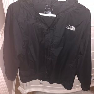 Black north face windbreaker waterproof